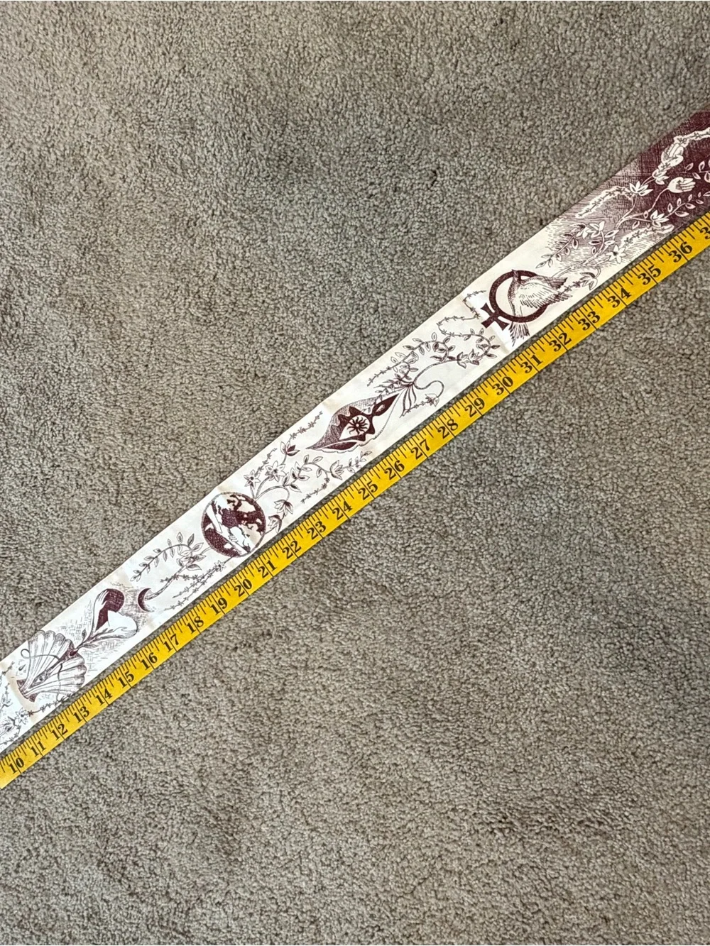 Christian Dior silk Mitzah bandeau Burgundy and Cream Feminisme